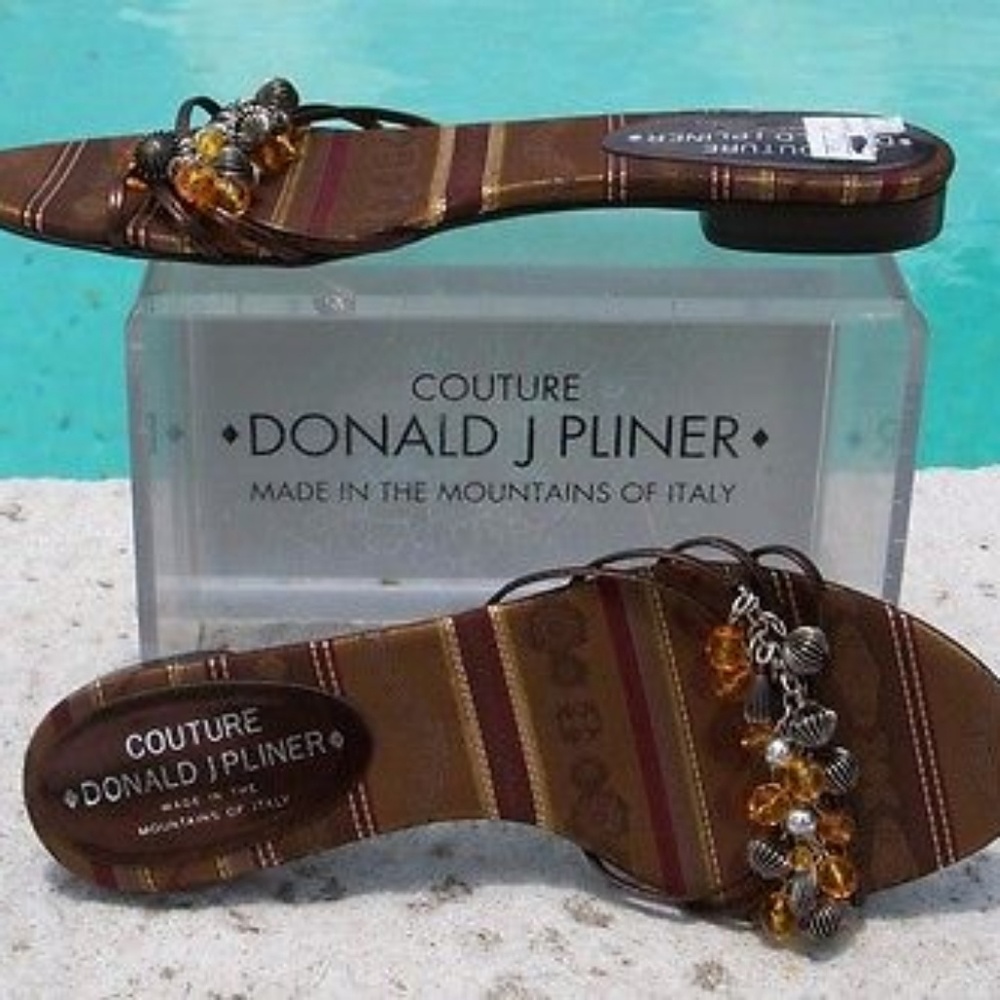 Donald J Pliner Couture jewel beaded sandals 8M